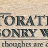 Restoration Masonry Works