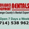 Saddleback Equipment Rentals