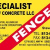Specialist Fence/Concrete